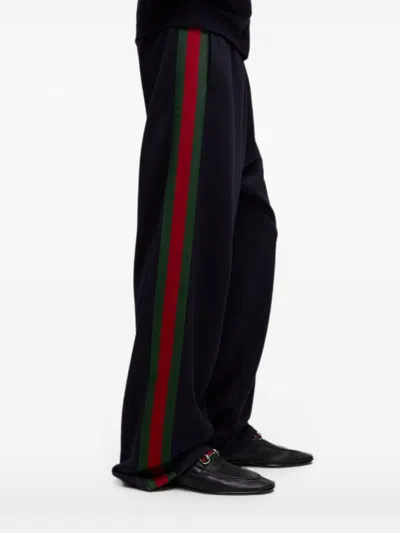 Gucci Web Deatail Trousers In Multi