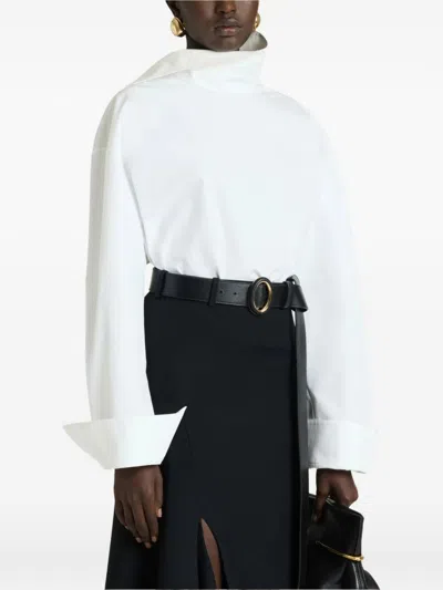 Givenchy Bib-front Oversized Blouse In White