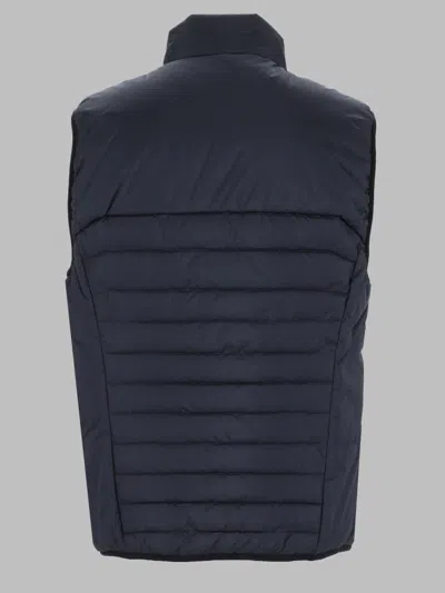 Hugo Boss Quilted Technical Vest In Blue