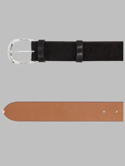 Alysi Leather Belt With Buckle In Black