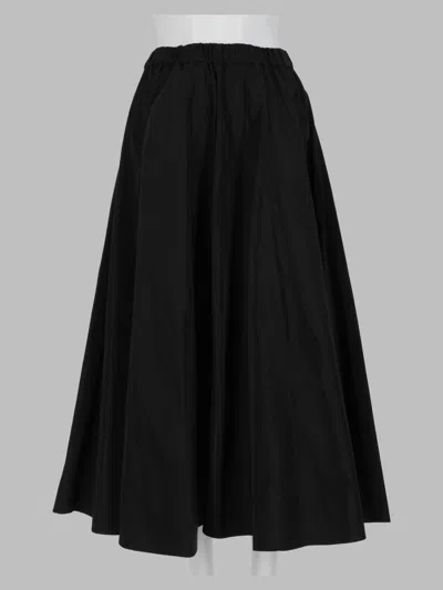 Aspesi Elasticated Flared Maxi Skirt In Black