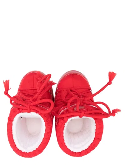 Moon Boot Logo Mini Boots In Red