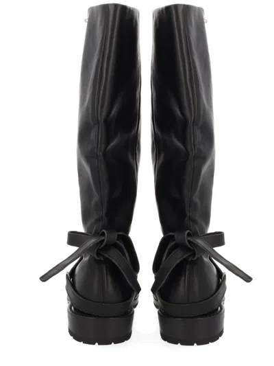 Our Legacy High Engine Cattlehide Leather Boot In Black
