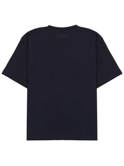 Studio Nicholson Lay Logo Detailed Crewneck T-shirt In Black