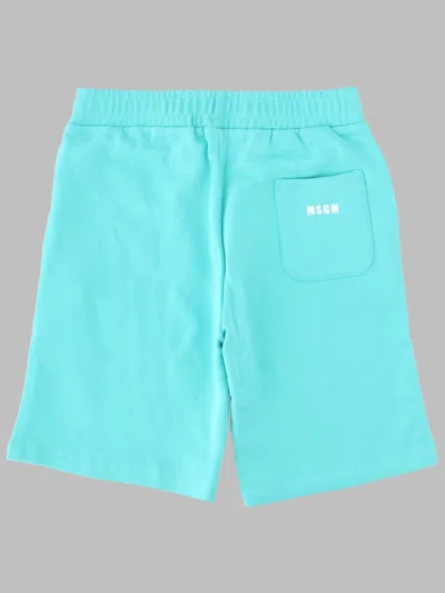 Msgm Organic Sweatshirt Bermuda In Blue