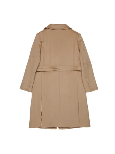 Max & Co . Girls' Wool Belted Coat In Brown