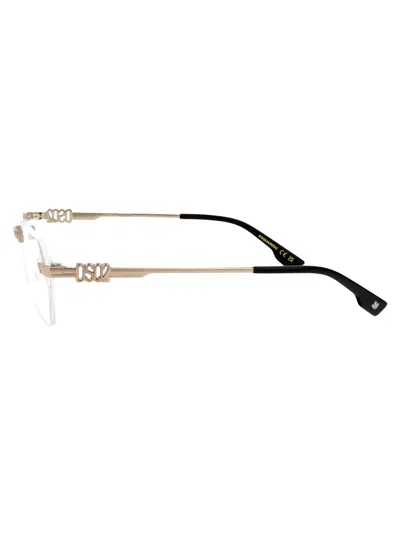 Dsquared2 Rectangular Optical D2 0102 3 Yg In Multi