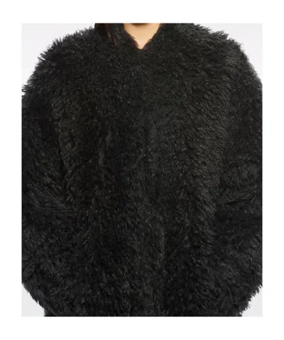 Stand Studio Carolina Faux-fur Coat In Black
