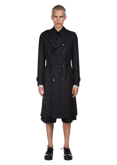 Dries Van Noten Raleigh Coat In Navy