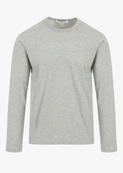 Comme Des Garçons Shirt Plain L/s T-shirt In Grey