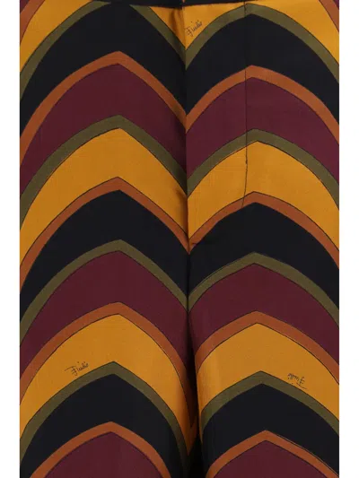Pucci Baiadera Print Silk Pants In Multi
