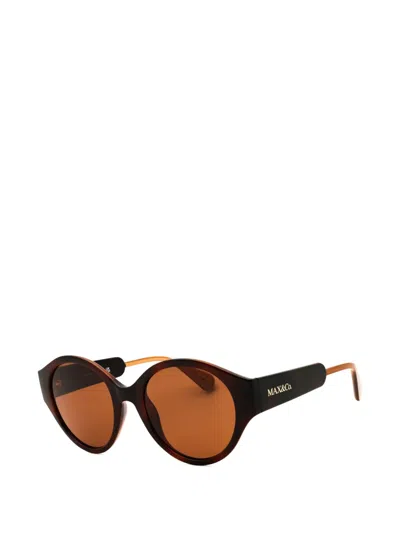 Max & Co Round-frame Sunglasses In Pattern