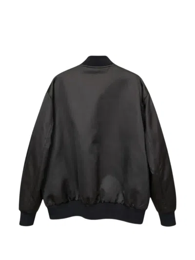 Plan C Zip-up Bomber Jacket In Black