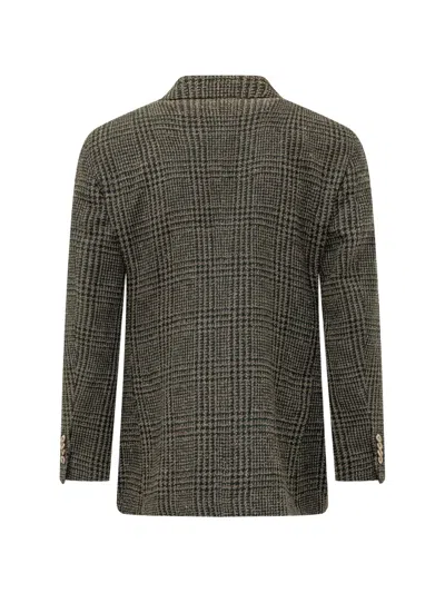 Gabriele Pasini Double-breasted Check-pattern Jacket In Gray