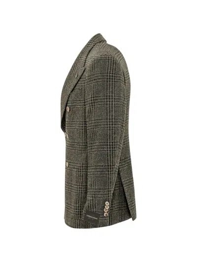 Gabriele Pasini Double-breasted Check-pattern Jacket In Gray