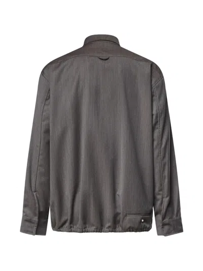 Magliano Herringbone-pattern Lightweight Jacket In Gray