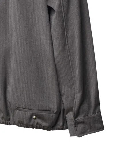 Magliano Herringbone-pattern Lightweight Jacket In Gray