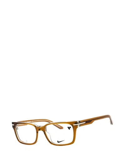 Nike Rectangle-frame Glasses In Brown