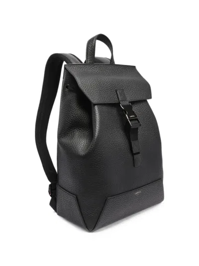 Lancel Milo Grained Leather Backpack In Black