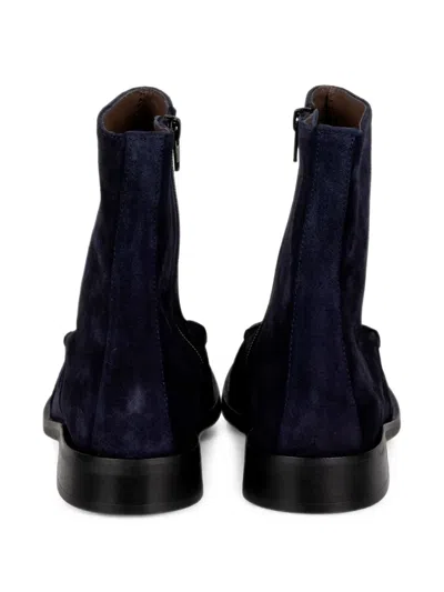 Status Ruched Ankle Boots In Blue