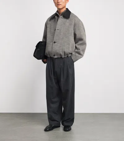 Studio Nicholson Wool-blend Howth Bomber Jacket In Neutral
