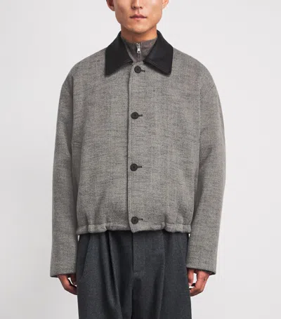 Studio Nicholson Wool-blend Howth Bomber Jacket In Neutral