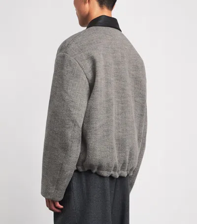 Studio Nicholson Wool-blend Howth Bomber Jacket In Neutral