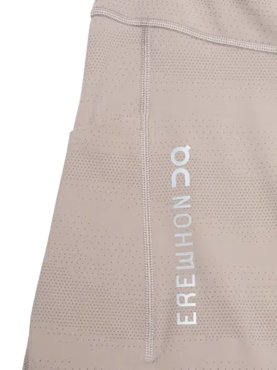 On X Erewh Logo-print Compressi Shorts In Gray