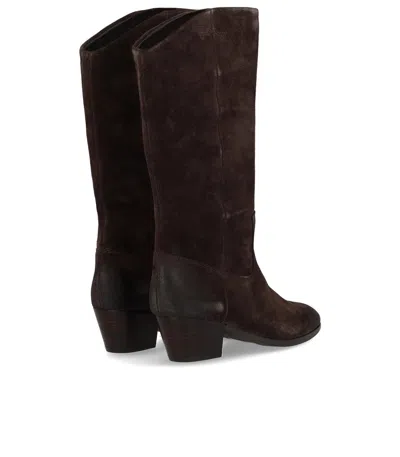Ash Freedom Dark Brown Texan Boot In Brown