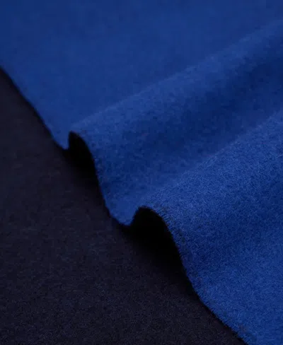 Mango Selection Reversible Wool Scarf In Blue
