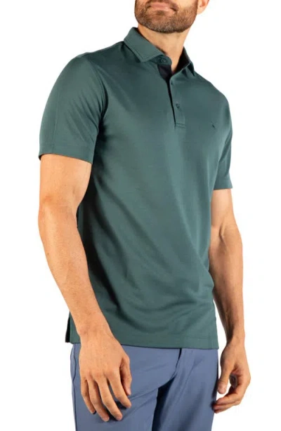 Tailorbyrd Solid Modal Blend Polo In Jade