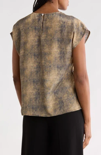 Apny Cap Sleeve Shift Shell In Multi