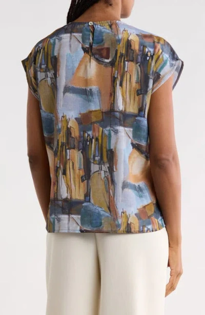 Apny Cap Sleeve Shell In Multi