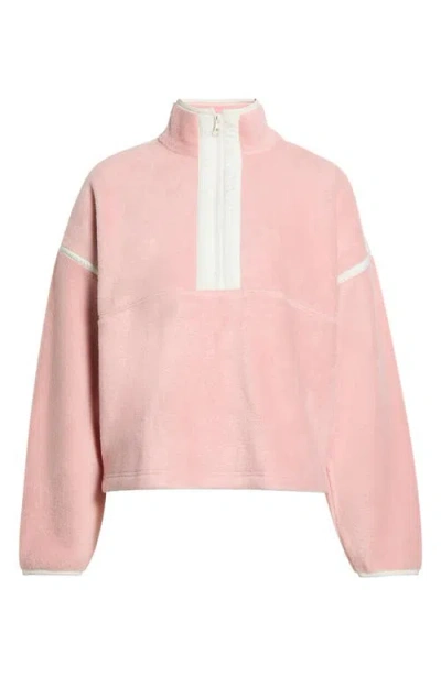 Thread & Supply Soft Fleece Half Zip Pullover In Neutral
