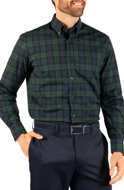Tailorbyrd Regular Fit Performance Button Down Shirt In Navy