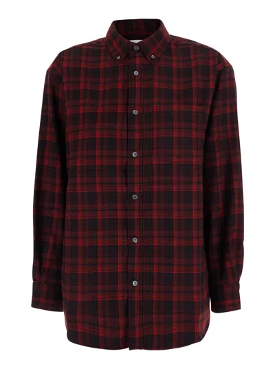Dunst Checked Flannel Button Down Shirt Red In Red