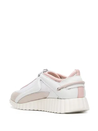 Ferragamo Pixie Panelled Low-top Sneakers In White
