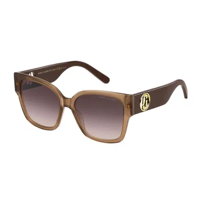 Marc Jacobs Square-frame Gradient Lens Sunglasses In Brown