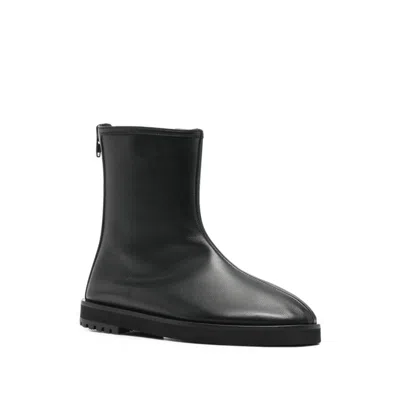 Dear Frances Joss Leather Ankle Boots In Black
