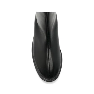 Dear Frances Joss Leather Ankle Boots In Black