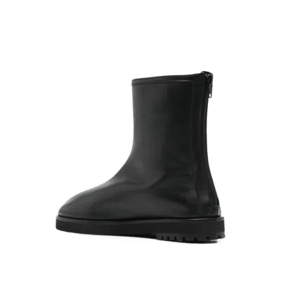 Dear Frances Joss Leather Ankle Boots In Black