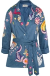 TEMPERLEY LONDON Hermia embroidered stretch linen and wool-blend jacket