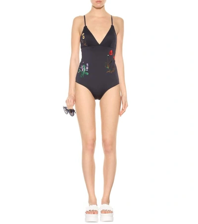 Shop Stella Mccartney Embellished Swimsuit