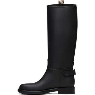 Burberry Lf Cavalier Rain Boot In Black