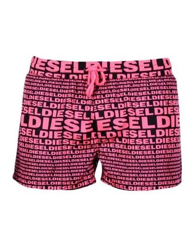 Shop Diesel Swim Shorts In Fuchsia