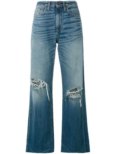 Shop Simon Miller Distressed Jeans In Blue