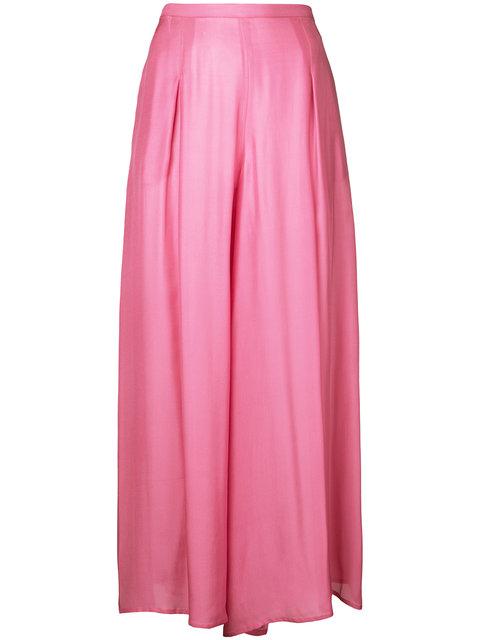 Paule Ka Wide Leg Woven Trousers In Pink | ModeSens