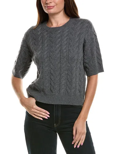 Max Mara Grey Crewneck Wool Pullover In Gray