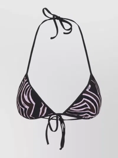 Pucci Printed Halterneck Triangle Bikini Top In Multi