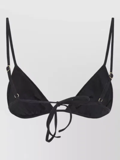 Pucci Triangle Tie-front Bikini Top In Brown